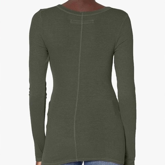 Enza Costa Long Sleeve Back Seam Tee - Picture 1 of 7